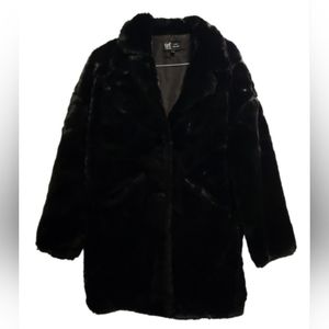 Women's Fur Coat Zara TRF Faux Black Small